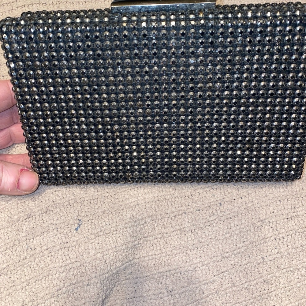 STARLET Black-gold  Studded Clutch PURSE